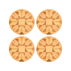 Ruby Roads Square Coaster 4pc Set