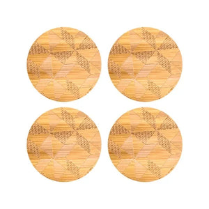 Windblown Star Round Coaster 4pc Set