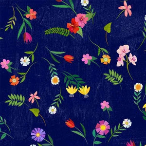 Jungle Menagerie - Jungle Flower Navy Jungle Menagerie - Jungle Flower Navy