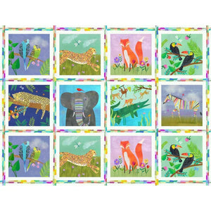 JUNGLE MENAGERIE JUNGLE PATCHWORK MULTI JUNGLE MENAGERIE JUNGLE PATCHWORK MULTI