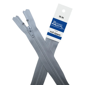 YKK 18" #3 Coil Zipper Gray