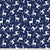 Benartex Nordic Cabin Deer w/ Pearlescent Metallic Navy Benartex Nordic Cabin Deer w/ Pearlescent Metallic Navy