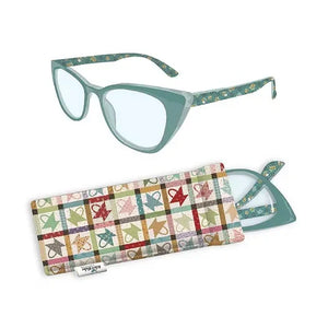 Stitchy Readers Vintage Style 3.00+ Glasses in Teal