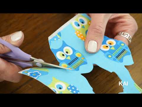 Kai 4 1/2" Micro-Serrated Patchwork Scissors