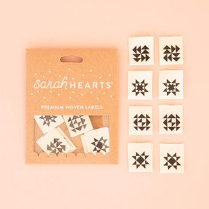Black Quilt Block Multipack Sewing Label