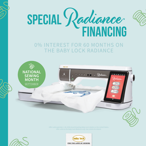 Baby Lock Radiance Sewing, Quilting, and Embroidery Machine Baby Lock Radiance Sewing, Quilting, and Embroidery Machine