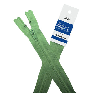YKK 18" #3 Coil Zipper Spring Green