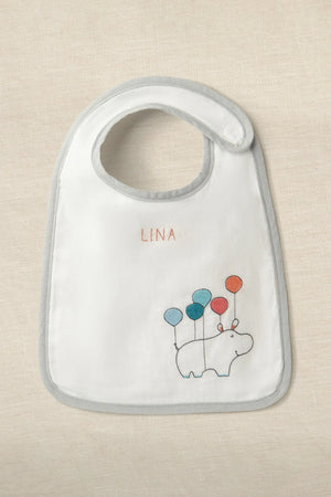 Floating Hippo Stitchable Bib Floating Hippo Stitchable Bib