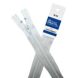 YKK 18" #3 Coil Zipper White