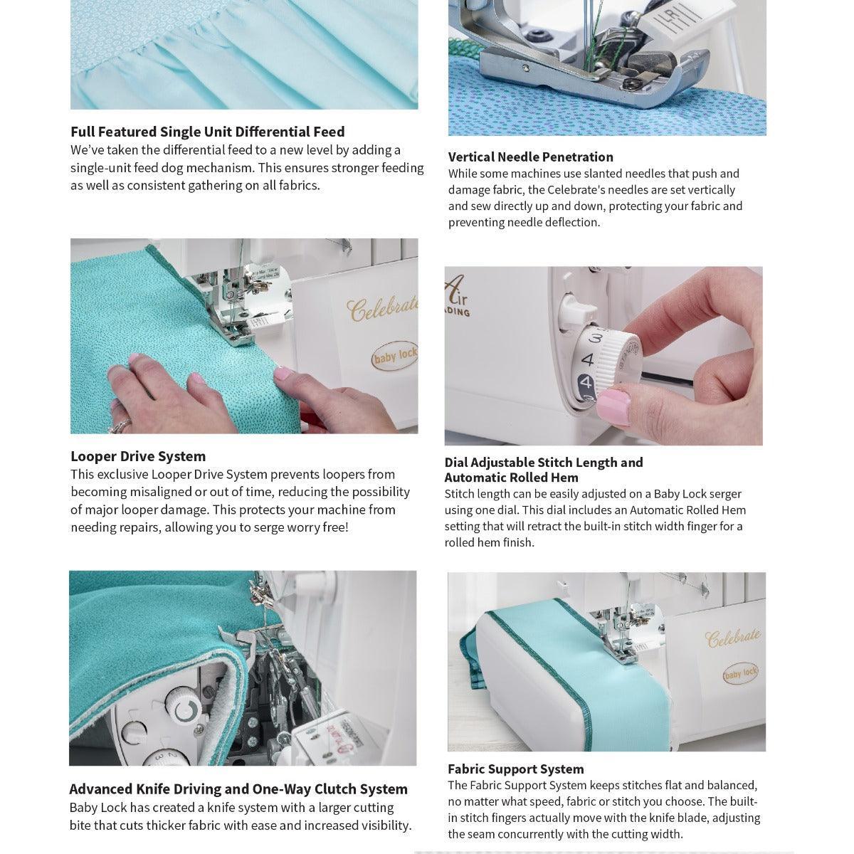 Used Baby Lock Celebrate Serger - Recertified - Meissner Sewing and Vacuum