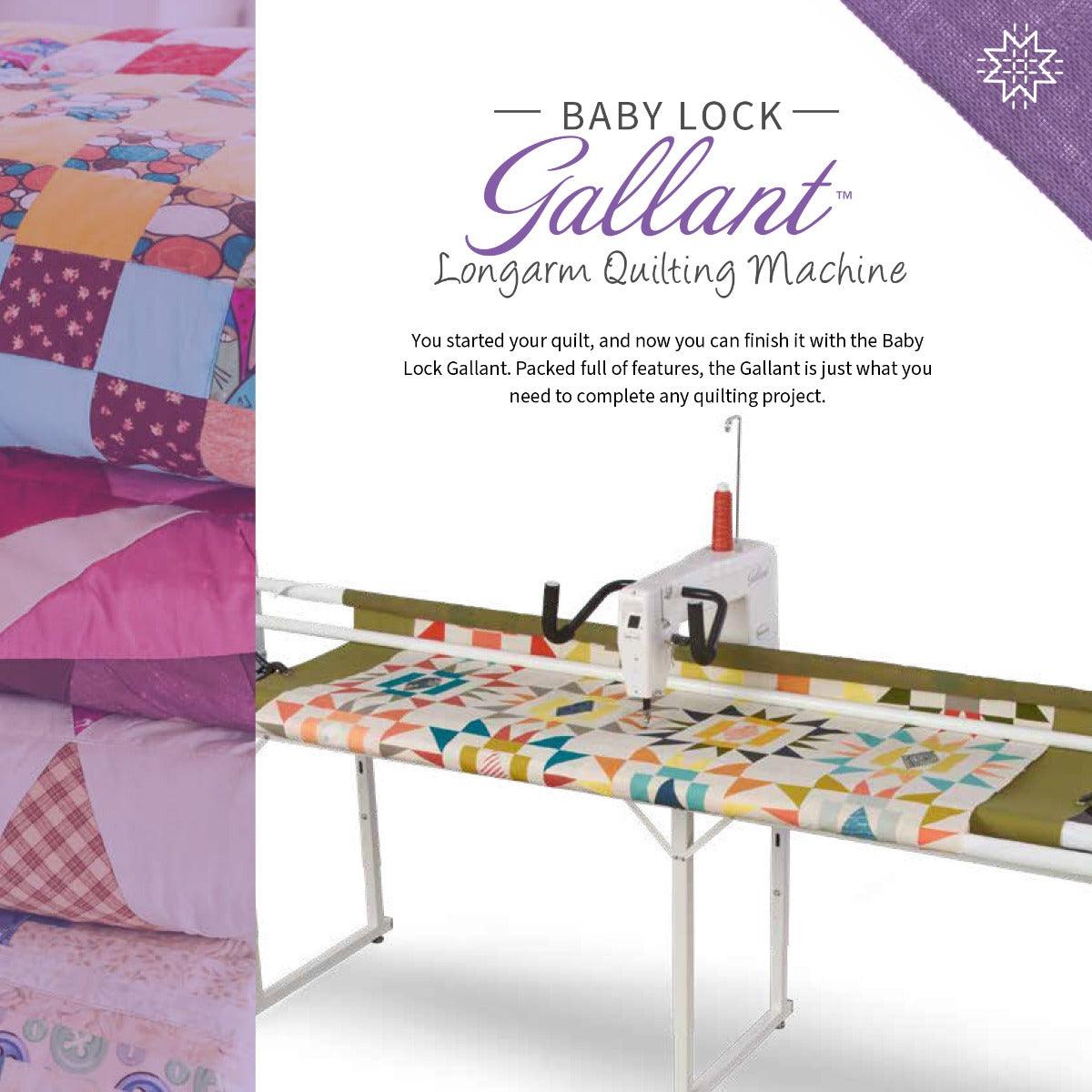 Baby Lock Gallant 15 inch Longarm Quilting Machine with 8-foot VIlla Frame - Meissner Sewing and Vacuum