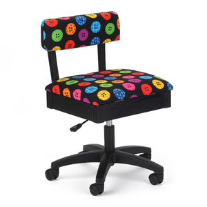 Arrow Bright Buttons Hydraulic Sewing Chair (H8013) - Meissner Sewing and Vacuum