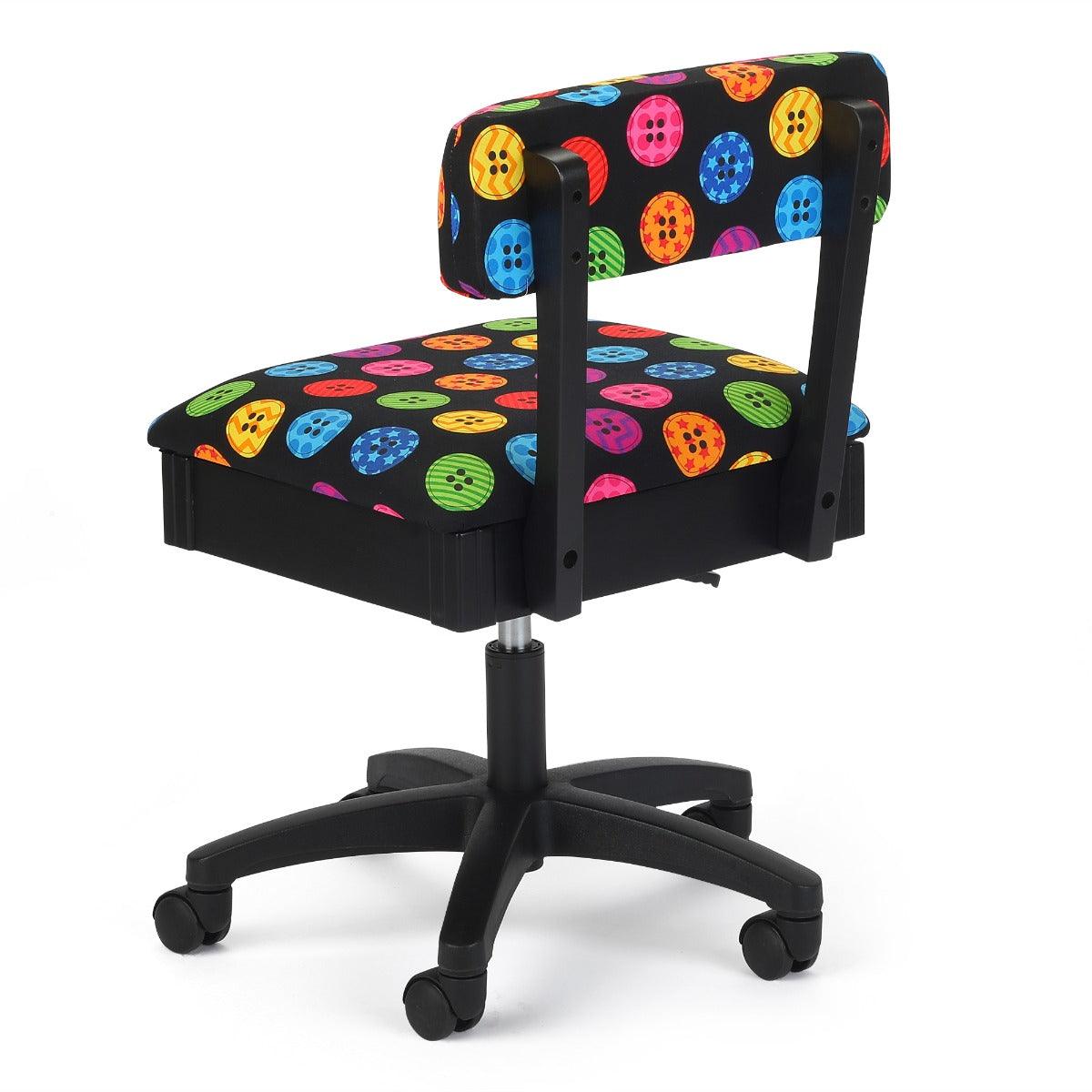 Arrow Bright Buttons Hydraulic Sewing Chair (H8013) - Meissner Sewing and Vacuum