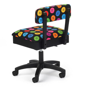 Arrow Bright Buttons Hydraulic Sewing Chair (H8013) - Meissner Sewing and Vacuum