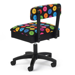 Arrow Bright Buttons Hydraulic Sewing Chair (H8013) - Meissner Sewing and Vacuum Arrow Bright Buttons Hydraulic Sewing Chair (H8013) - Meissner Sewing and Vacuum