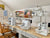 Bernina Serger and sewing machines in a sewing room