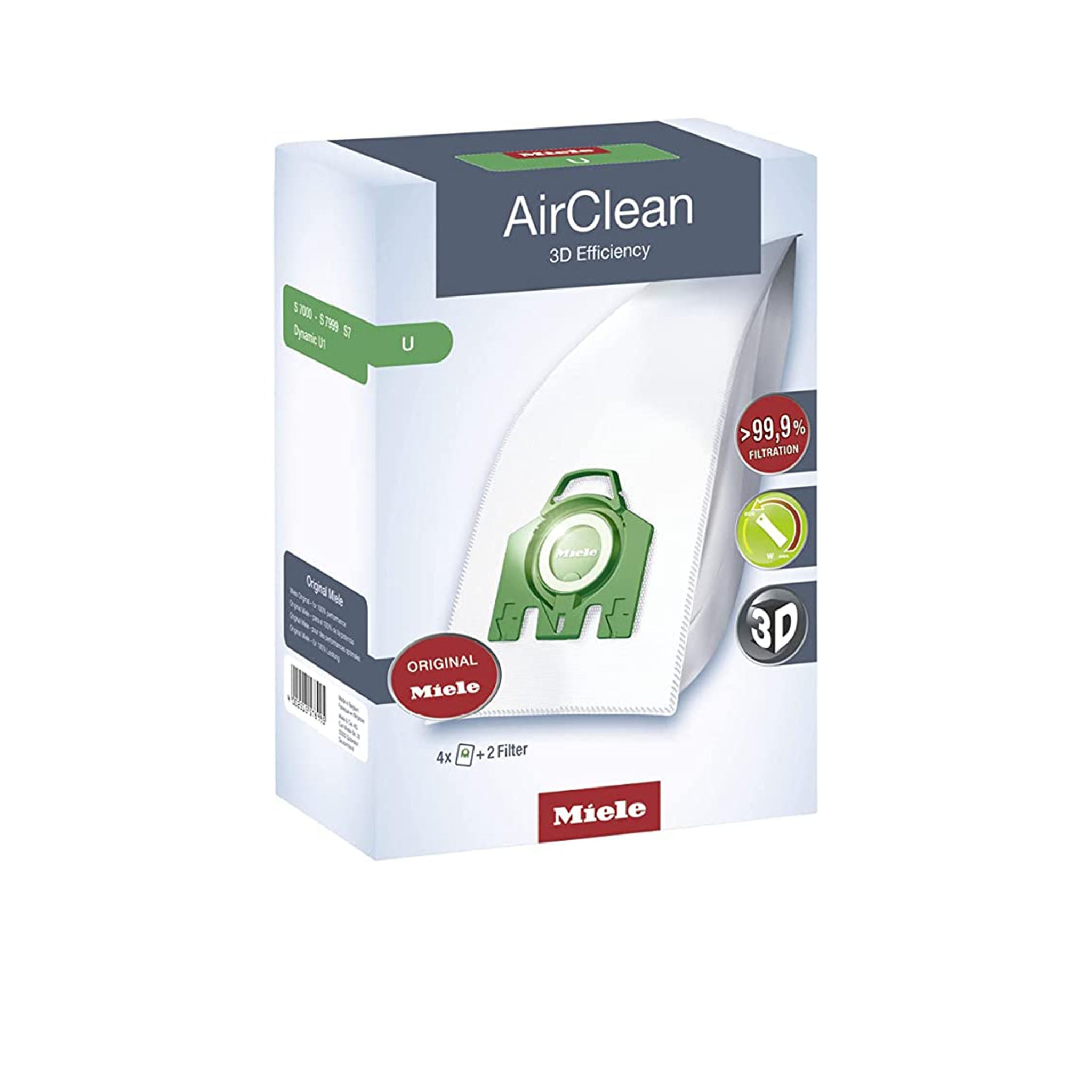 Miele AirClean 3D Efficiency Vacuum FilterBags (Type U)