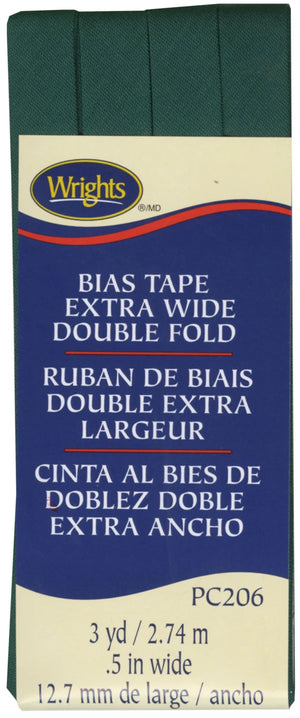 1/2" Double Fold Bias Tape Jungle Green