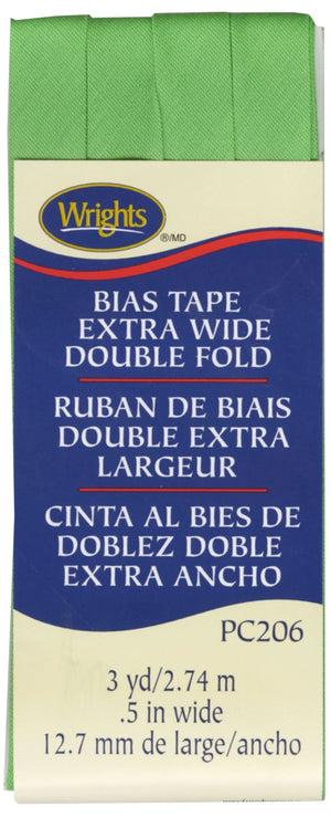 1/2" Double Fold Bias Tape Green Glow