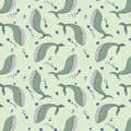Swimming Whales Light Green