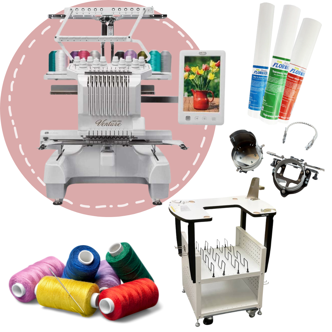 Baby Lock Venture 10-Needle Embroidery Machine with Embroidery Business Kit