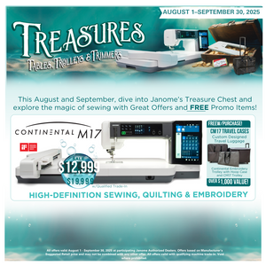 Janome Continental M17 Professional Sewing, Quilting and Embroidery Machine