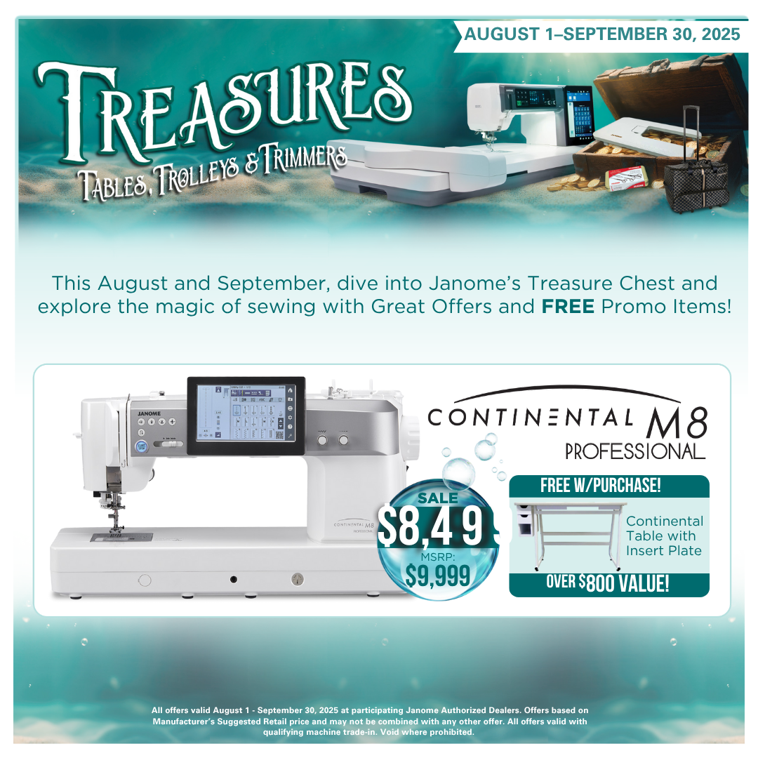 Janome Continental M8 Professional Sewing & Quilting Machine
