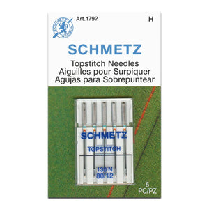 Schmetz Size 80/12 Topstitch Machine Needles (5pc)