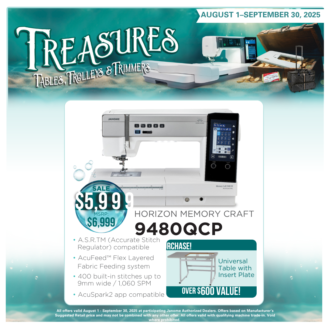 Janome Horizon Memory Craft 9480QCP Sewing & Quilting Machine