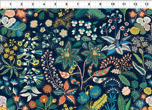 Garden in Navy - Whimsy Quilting Fabric - Meissner Sewing and Vacuum