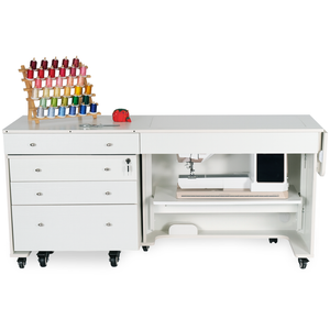 Kangaroo & Joey XL Hydraulic White Sewing Cabinet