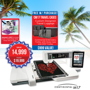 Janome Continental M17 Professional Sewing, Quilting & Embroidery Machine