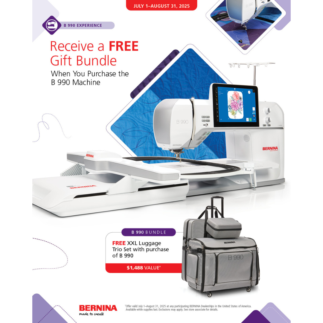 NEW! BERNINA 990 Sewing, Quilting, and Embroidery Machine