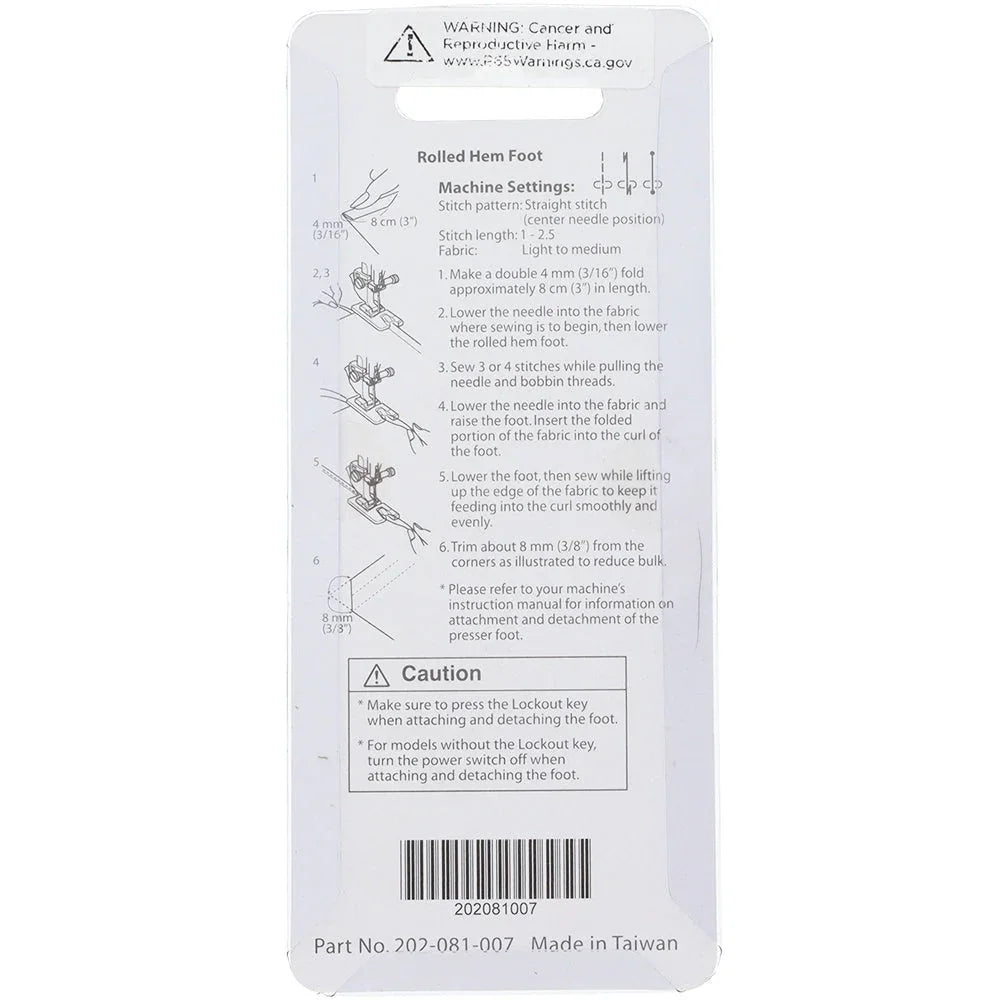 ЛАПКА ДЛЯ ПОДШИВКИ FT JANOME (4 мм)