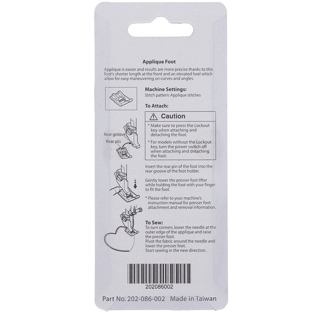 Janome Applique Foot for 9MM Machines