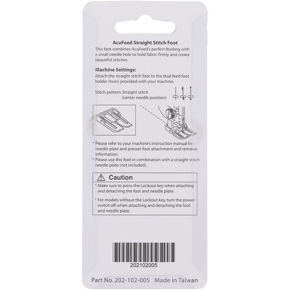 Janome AcuFeed Straight Stitch Foot
