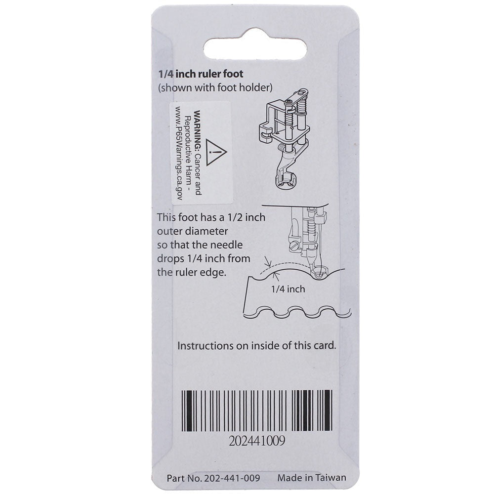 Лапка Janome 1/4" для линейных работ (высокий стержень)