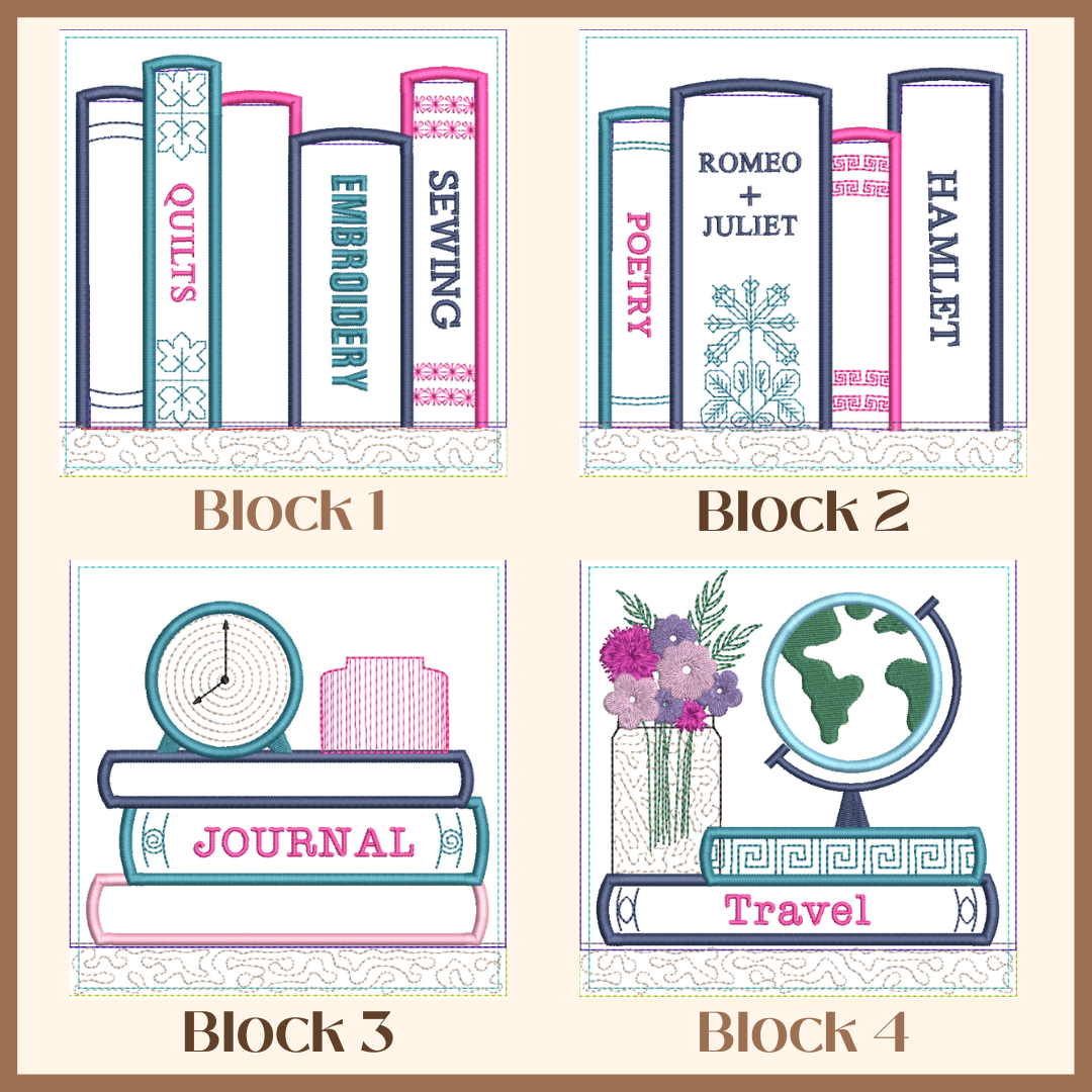 Block of the Month 2026: Bookshelf ITH Quilt | Sacramento