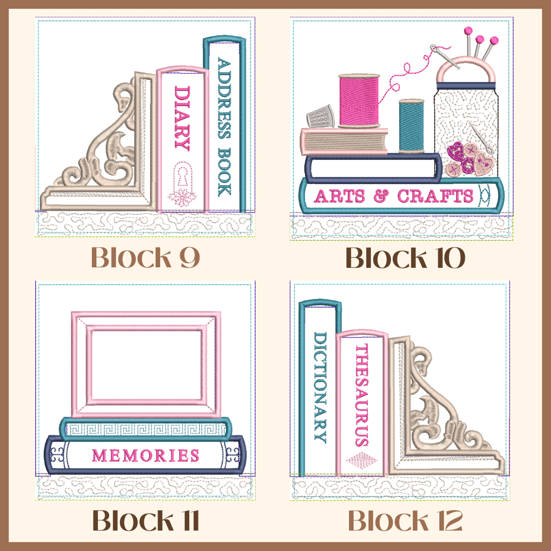 Block of the Month 2026: Bookshelf ITH Quilt | Sacramento