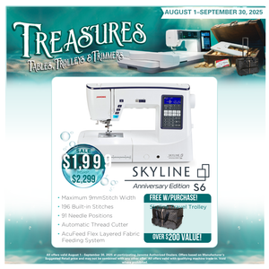Janome Skyline S6 Anniversary Edition Sewing & Quilting Machine
