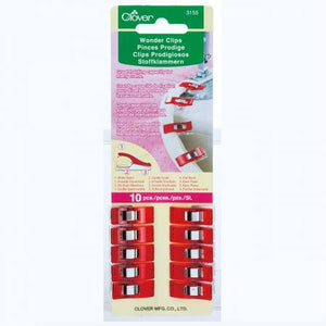 Clover Wonder Clips Red 10 pack