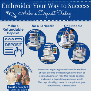 Embroider Your Way To Success! A Multi Needle Master Class | Sacramento September 20th
