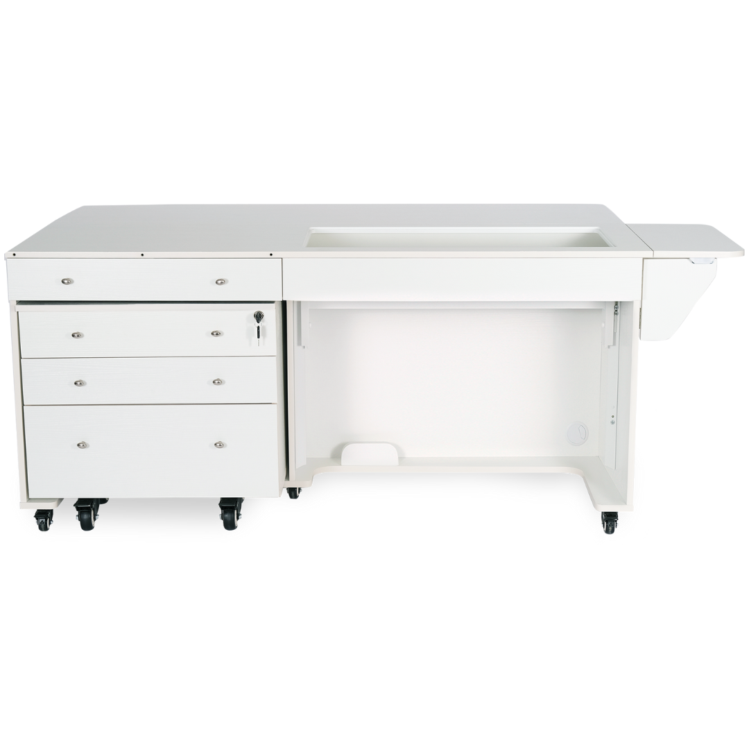 Kangaroo & Joey XL Hydraulic White Sewing Cabinet