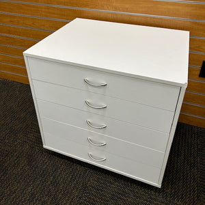 Modular 5 thread storage cabinet in white