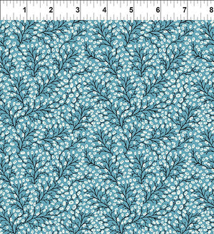 Buds in Teal - Whimsy Quilting Fabric - Meissner Sewing and Vacuum