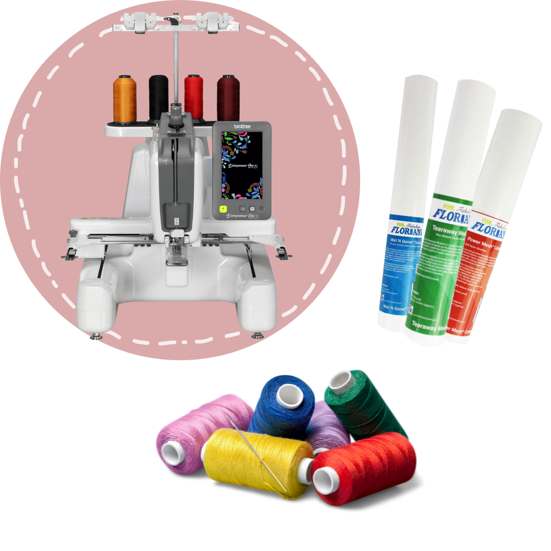 Brother Entrepreneur One PR1X Single Needle Embroidery Machine with Embroidery Business Kit