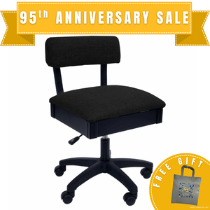 Arrow Baroness Black  Hydraulic Sewing Chair (H8170)