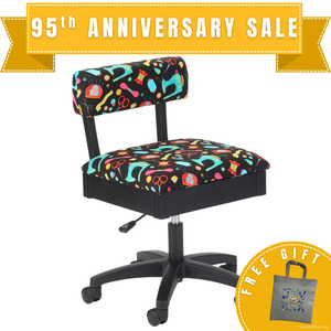 Arrow Black Sewing Notions Hydraulic Sewing Chair (H7013B)