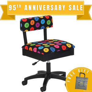 Arrow Bright Buttons Hydraulic Sewing Chair (H8013)
