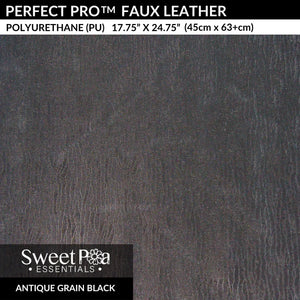 Perfect Pro™ Faux Leather - Antique Grain Black 0.8mm